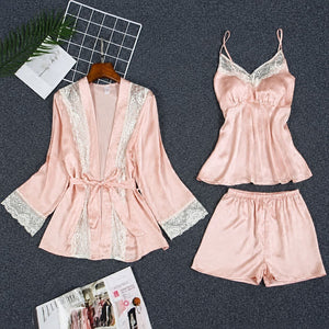 pyjama short en satin avc kimono - TopVetmentsDZ