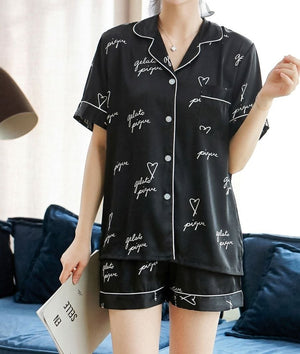 pyjama short en satin - TopVetmentsDZ