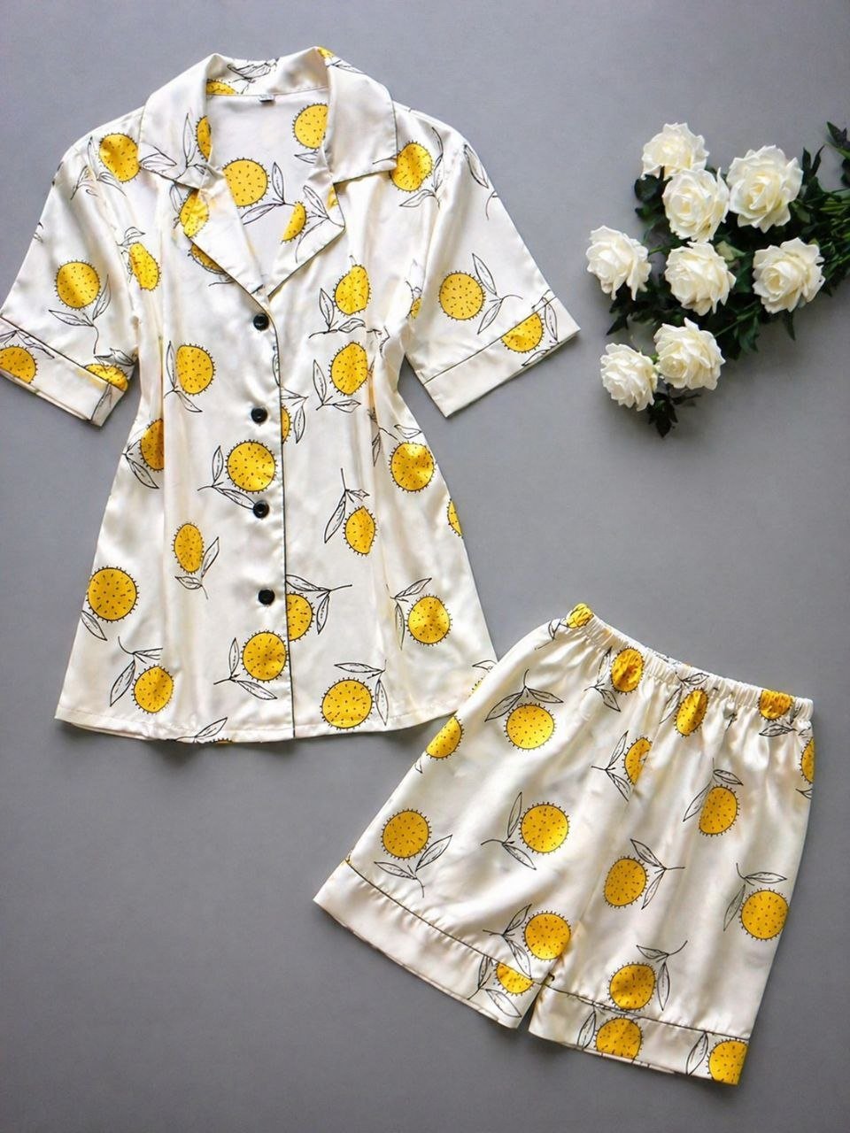 pyjama short en satin - TopVetmentsDZ