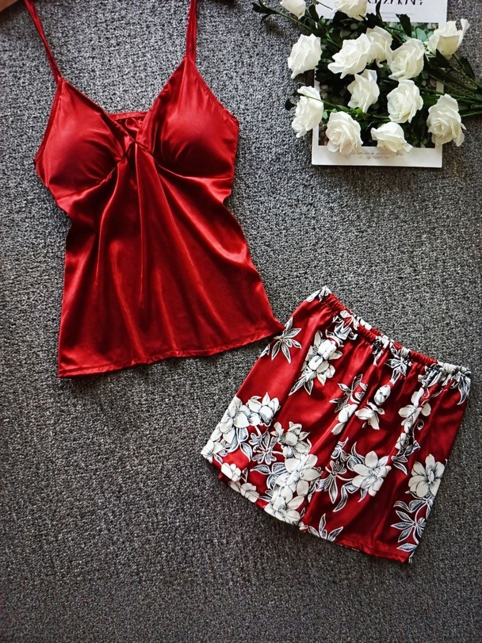BUSTIE SHORT EN SATIN - TopVetmentsDZ