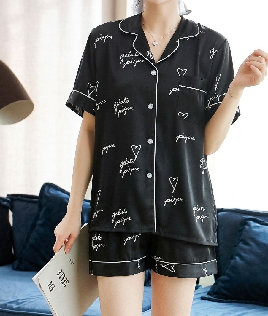 pyjama short en satin - TopVetmentsDZ