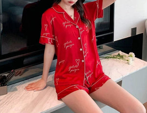 pyjama short en satin - TopVetmentsDZ