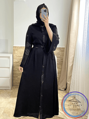 عباية سوداء راقية بتصميم واسع | 42–52 - TopVetmentsDZ