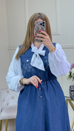 Robe En jeans avec chemise - TopVetmentsDZ