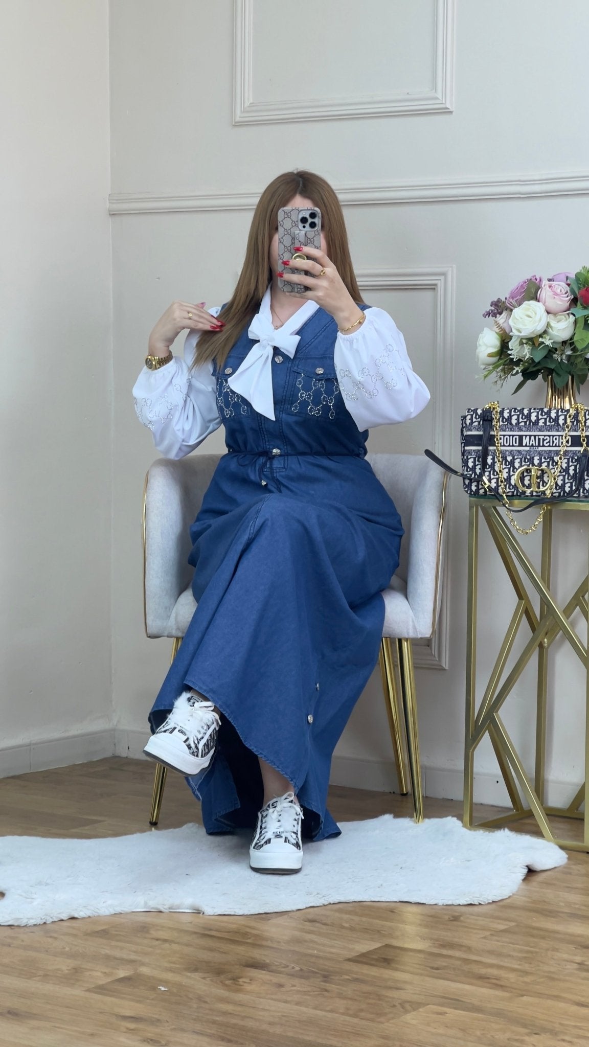 Robe En jeans avec chemise - TopVetmentsDZ