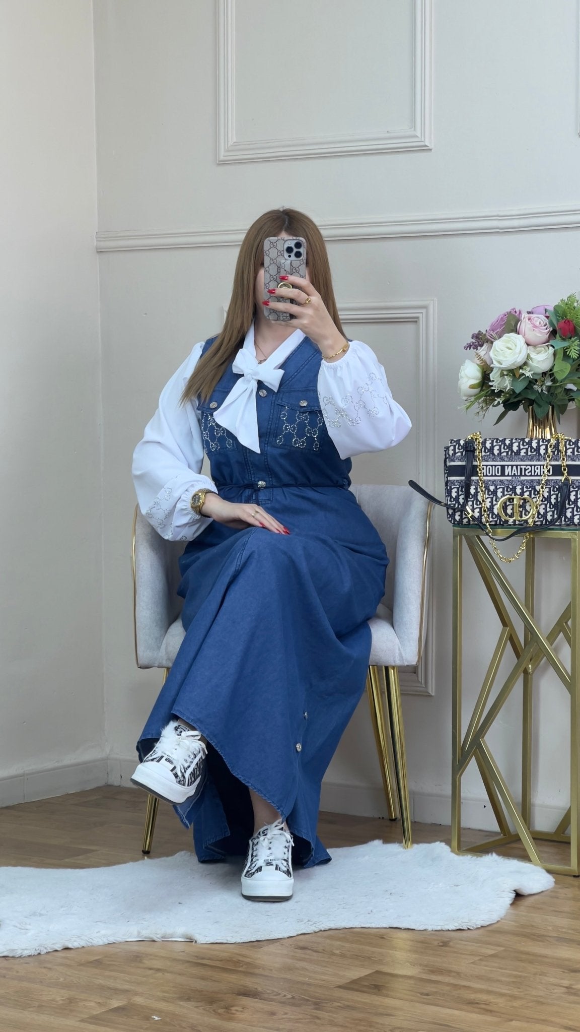Robe En jeans avec chemise - TopVetmentsDZ