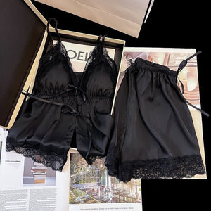 Pyjama Femme Col V avec Bonnets Intégrés – Élégance, Confort et Féminité - TopVetmentsDZ