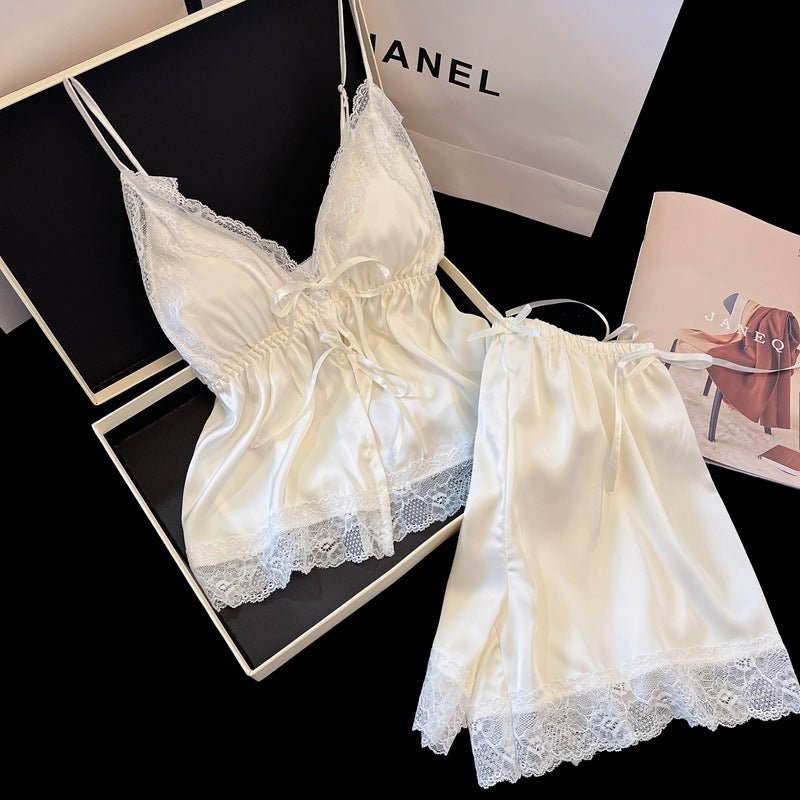 Pyjama Femme Col V avec Bonnets Intégrés – Élégance, Confort et Féminité - TopVetmentsDZ