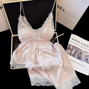 Pyjama Femme Col V avec Bonnets Intégrés – Élégance, Confort et Féminité - TopVetmentsDZ